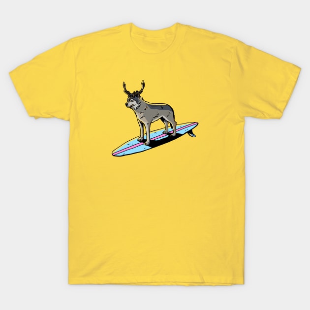 The Antlered Wolf x Summer - Surfs Up T-Shirt by The Antlered Wolf